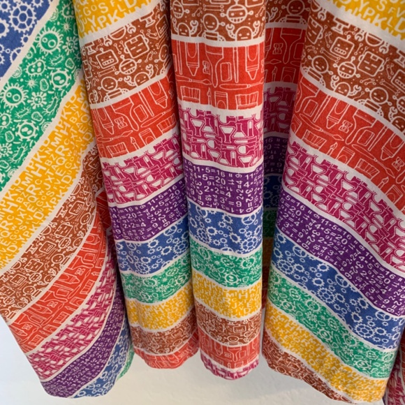 Svaha USA Steam Rainbow Twirl Dress XL Pockets Organic Cotton Teacher Math Artsy - Picture 10 of 15
